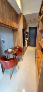 Kuchyň nebo kuchyňský kout v ubytování Cozy Flat in City Center