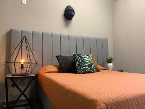 Postel nebo postele na pokoji v ubytování Begonias Loft a 5 Min Del Auditorio Telmex