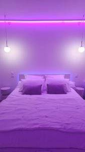 Postel nebo postele na pokoji v ubytování Love room à 30 mn des plages et de Vannes + 28 fotografií