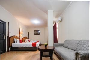 Voodi või voodid majutusasutuse RedDoorz Plus @ Jalan Raden Intan Lampung toas