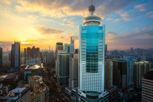 深圳景观或在酒店看到的城市景观
