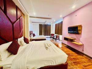 TV in/ali zabaviščno središče v nastanitvi Royal Residency Inn - Manali