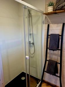 Ein Badezimmer in der Unterkunft Tiny housse serenity avec jacuzzi