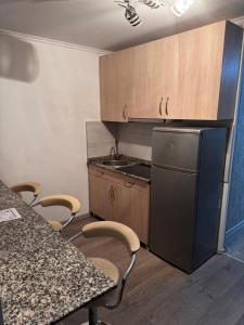 Η κουζίνα ή μικρή κουζίνα στο Cozy Bakuriani Apartment