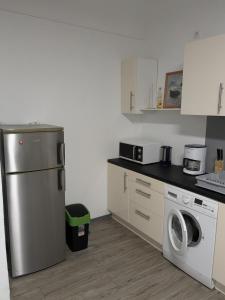 Η κουζίνα ή μικρή κουζίνα στο Gewerbewohnung für Monteure und Geschäftsreisende +13 φωτογραφίες