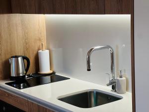 Kuchyň nebo kuchyňský kout v ubytování IL PRIMO Studio Apartment