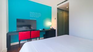 Postel nebo postele na pokoji v ubytování Sea You Hotel Port Valencia