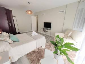 Posteľ alebo postele v izbe v ubytovaní Apartamento Mármoles - Centro Málaga