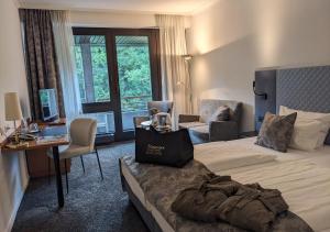 Postel nebo postele na pokoji v ubytování Hotel an der Therme + 37 fotografií