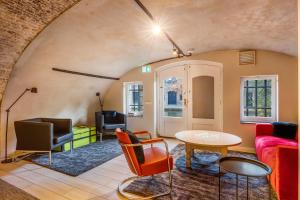 Χώρος καθιστικού στο Beautiful canal apartment in Utrecht for 4 persons