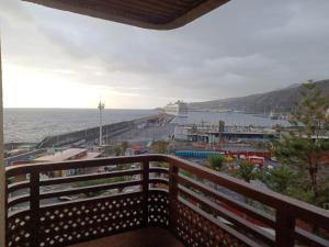 a balcony with a view of the ocean at Vv La Marina in Santa Cruz de la Palma