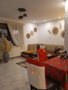 Et opholdsområde på Oasis Cottage