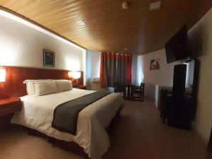 Postel nebo postele na pokoji v ubytování Hotel Guacamaya