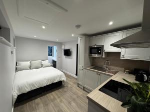 Η κουζίνα ή μικρή κουζίνα στο Alver Lodge , Self contained studio