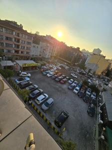 The sunrise or sunset as seen from a szállodákat or nearby