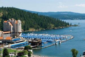 a marina with a bunch of boats in the water at Upscale Apartment Suite - Close to Everything in Spokane