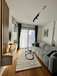 een woonkamer met een bank en een tafel bij Safran 604 in Zlatibor