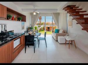 Dapur atau dapur kecil di Loft Fecheiras