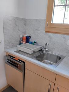 Kuchyň nebo kuchyňský kout v ubytování Chalet Gärlich