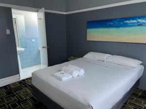 Postel nebo postele na pokoji v ubytování Swansea Hotel