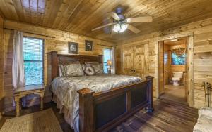 Voodi või voodid majutusasutuse Rockytop Hideaway toas