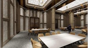 a rendering of a dining room with tables and chairs at Fifth Avenue Hotel in George Town +37 photos