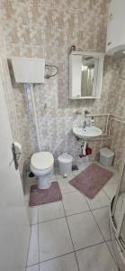 a bathroom with a toilet and a sink at Apartman Casa Lux in Vrnjačka Banja