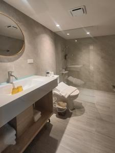 Koupelna v ubytování 衿后禾居Good Hotel