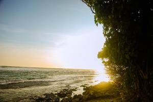 a view of the beach at sunset at Mirissa Turtle Point Guest in Mirissa