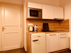 Kuchyň nebo kuchyňský kout v ubytování Pearl Bee Deluxe Suites