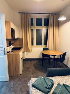 Kuchyň nebo kuchyňský kout v ubytování Pearl Bee Deluxe Suites