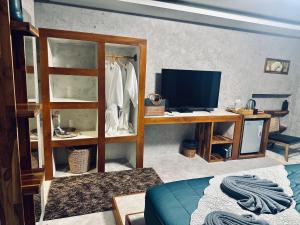 TV a/nebo společenská místnost v ubytování Flower Resort