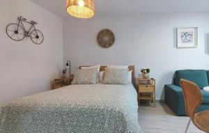 Cama o camas de una habitación en Alojamientos Rurales Las Candelas
