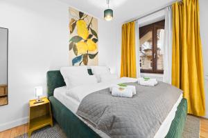 Voodi või voodid majutusasutuse Lemon3 - CityNest mit Balkon & Workspace - Nähe Bahnhof toas