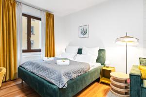 Voodi või voodid majutusasutuse Lemon3 - CityNest mit Balkon & Workspace - Nähe Bahnhof toas