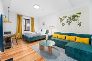 Voodi või voodid majutusasutuse Lemon3 - CityNest mit Balkon & Workspace - Nähe Bahnhof toas