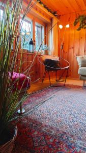 Ruang duduk di Charmantes Haus in Unterseen