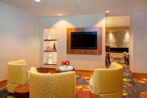 TV a/nebo společenská místnost v ubytování Courtyard by Marriott Ithaca Airport/University