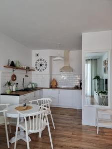 Η κουζίνα ή μικρή κουζίνα στο Apartament Fryderyk Łagów