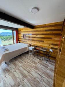 Postel nebo postele na pokoji v ubytování Cabaña El Churqui