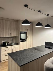 Kuchyň nebo kuchyňský kout v ubytování Apartment Haus am See