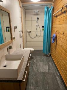 Koupelna v ubytování Upcycling Appartement Fischl - Nachhaltig und Kreativ Wohnen für Groß und klein