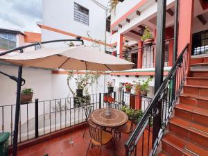 Balkón nebo terasa v ubytování Rincón Familiar Hostel Boutique