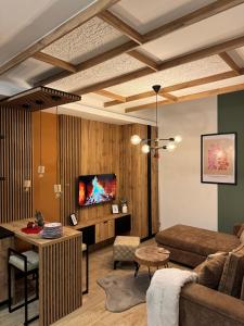 TV a/nebo společenská místnost v ubytování Winter Park Idila apartments