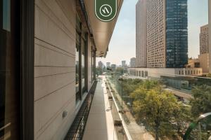 a view of a city street from a building at 2 BR Condo in Polanco with Pool and Gym in Mexico City