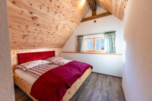 Postel nebo postele na pokoji v ubytování Ferienhaus Ausblick