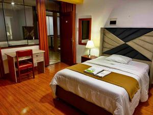 Postel nebo postele na pokoji v ubytování HOTEL LOS ANDES SUITE