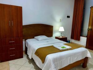 Postel nebo postele na pokoji v ubytování HOTEL LOS ANDES SUITE