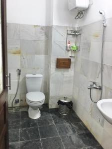 a bathroom with a toilet and a sink at Gray Stone homestay in Hoi An