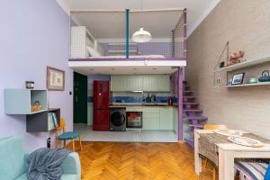 Kuchyňa alebo kuchynka v ubytovaní Vistula Bliss Apartment with Mezzanine